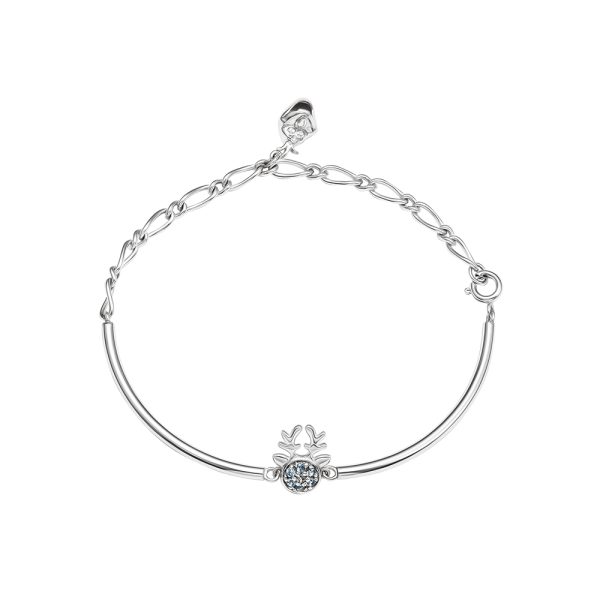 Lắc tay bạc đính đá Frozen Disney